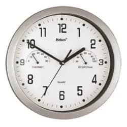 Mebus Wanduhr Mebus 06992 Quarz Wanduhr 25.5 cm Silber