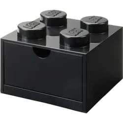 LEGO 4-Drawer Black Desk Brick Storage Box - Schwarz