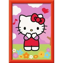 Ravensburger CreArt - Malen nach Zahlen 12023107 - Fröhliche Hello Kitty - Kinder ab 7 Jahren