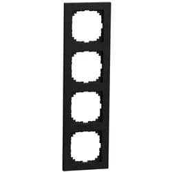 MERTEN M-Pure-Rahmen4-fach, schwarz matt