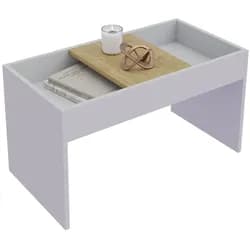 VCM Beistelltisch & Couchtisch Mantila Weiß / Honig-Eiche H. 39 x B. 71 x T. 36 cm