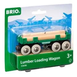 BRIO® Spielzeugeisenbahn-Erweiterung World Langholzwagen (grün)