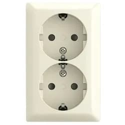 Busch-Jaeger SCHUKO Doppelsteckdose AP 202 EAPBJ-522