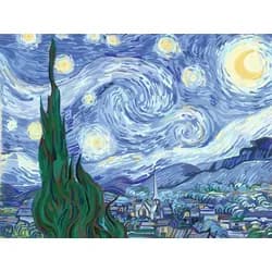 RAVENSBURGER MnZ CreArt Leinwand ART Collection: Sternennacht (Van Gogh) 40x30cm