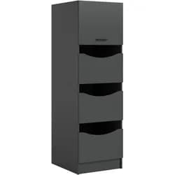 Wäscheschrank ¦ grau ¦ Maße (cm): B: 60 H: 195