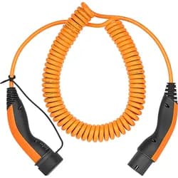 LAPP 61799 - Typ 2 Kabel, Spiral, 11 kW, 20 A, 3-Phase, 5 m, orange