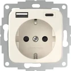 2USB ICP AC CWG - 2USB inCharge PRO - Cremeweiß glänzend USB Steckdose