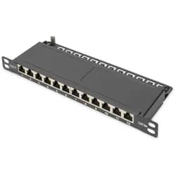 12-Port CAT 6A Slim Patch Panel