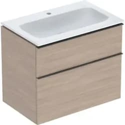 Geberit Möbel-Waschtischset iCon 75x63x48cm, we/KeraTe, Ei, Gr. lava matt