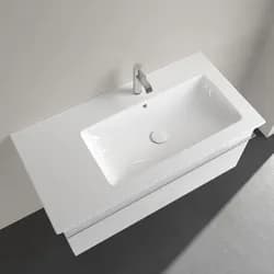 Waschtisch V&B Venticello 1000x500mm, 1 Hahnloch mit Überlauf, weiß