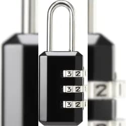 Sygonix SY-5044452 Vorhängeschloss 22 mm Schwarz Zahlenschloss