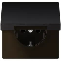JungSCHUKO-Steckdose mit Klappdeckel (Dark)