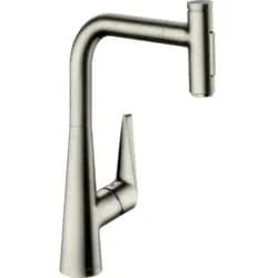 hansgrohe Talis Küchenarmatur 72823800 Edelstahl-optik, Ausziehbrause, 2jet