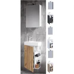 Badezimmer Lumia 3-tlg. Weiß/Honigeiche