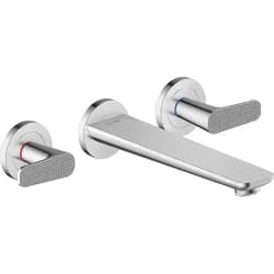 AXOR 49483000 3-Loch Fertigset Wannemisch.Wand UP - Silber