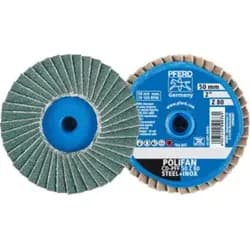 PFERD TOOLS COMBIDISC Zirkon Mini-POLIFAN CD Ø 50mm Z80 für gehärteten Stahl