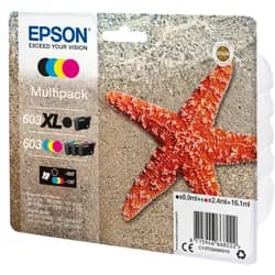 4 Epson Tinten C13T03A940 Multipack KCMY 603XL 603