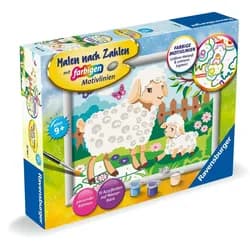 Ravensburger Spiel CreArt, Malen nach Zahlen Kinder - Schaf mit Lämmchen