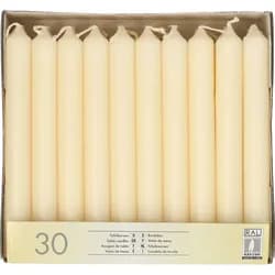 Papstar Tafelkerzen creme 13706 , 1 Packung = 30 Stück