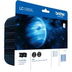 2 Brother Tinten LC-1280XLBKBP2DR Doppelpack schwarz