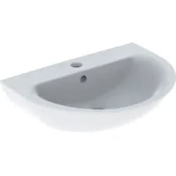 Geberit Renova Waschtisch, 70x52cm m. Hl. mittig, m. Ül., weiß