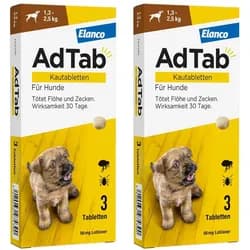 AdTab 56 Mg Kautabletten für Hunde 1,3-2,5 Kg