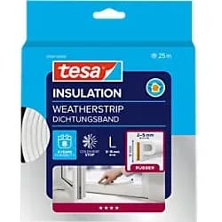 tesa INSULATION Dichtungsband aus Gummi L 25 m x 9 mm Weiß