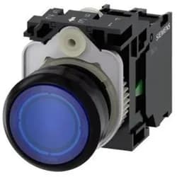 Illuminated pushbutton blue