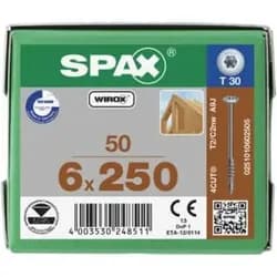 SPAX TELKO T-STAR+ T30 VG WIROX 6 x 250