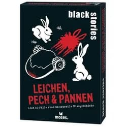 Moses. Verlag Spiel black stories Leichen, Pech & Pannen