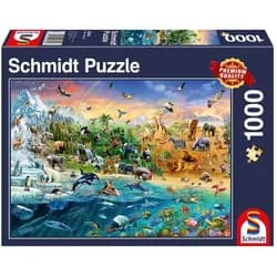 Schmidt Spiele Puzzle Puzzle Die Welt der Tiere 1000 Teile, Puzzleteile