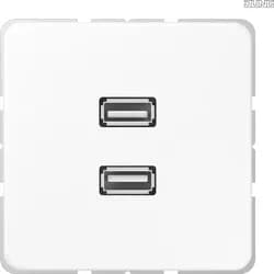 Jung MACD1153WW Einsatz 2xUSB alpinweiß