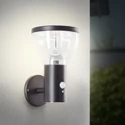 Brilliant LED Außen-Wandleuchte Tulip LED Außenwandleuchte , Solar , 25 cm , 430 lm , 3000 K , Edelstahl , schwarz