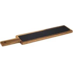 APS Servierbrett, Massivholz, wasserfest, 55x12 cm braun|schwarz