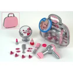 Theo Klein Spielzeug-Frisierkoffer 5855 Braun Frisier-Koffer mit Fön und Zubehör