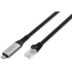 network cable - black - Schwarz - 10m