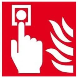 SafetyMarking Brandschutzschild Folie B200xH200 mm Brandmelder langnachleuchtend