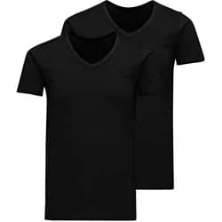Jack & Jones T-Shirt V-Neck (2er-Pack) schwarz M (50)