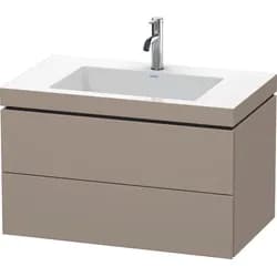 Duravit Möbelset c-shaped Set wandhängend wandhängend „L-Cube“ 80 × 50 × 48 cm Basalt Matt