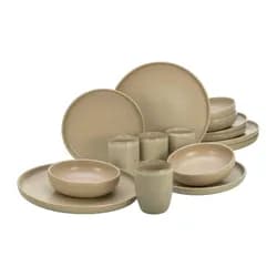 CreaTable Uno Sand Kombiservice 16-tlg Steinzeug