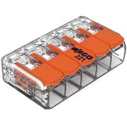 WAGO 221-615 - Verbindungsklemme, 6 mm2, 5-Leiter