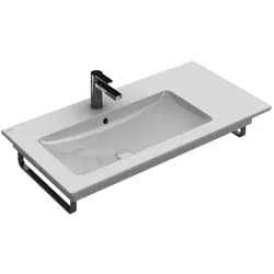 V&B Möbelwaschtisch VENTICELLO 100x50cm, m HL, m Überlauf, links, weiß