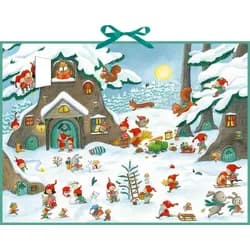 Wand-Adventskalender - Im Wichtel-Winterwald - Weiß