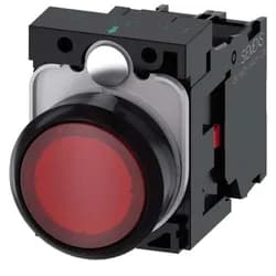 Illuminated pushbutton red