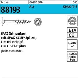 SPAX® Holzbauschrauben T30 A2 6x120 100 St.