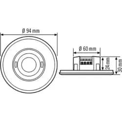 ESYLUX Decken-Präsenzmelder PD-FLAT UP 360 Grad