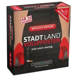 Denkriesen Spiel Stadt Land Vollpfosten Kartenspiel Rotlicht Edition