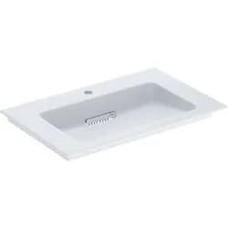 Geberit Möbelwaschtisch One 75cm, HL mit., o. ÜL, we. K-Tect/Bl we.