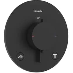 Hansgrohe Ecostat Comfort S Thermostat Unterputz, 2 Verbraucher, Mattschwarz