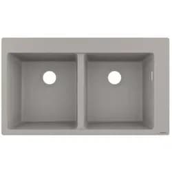 hansgrohe Einbauspüle 370/370 S510-F770 Betongrau